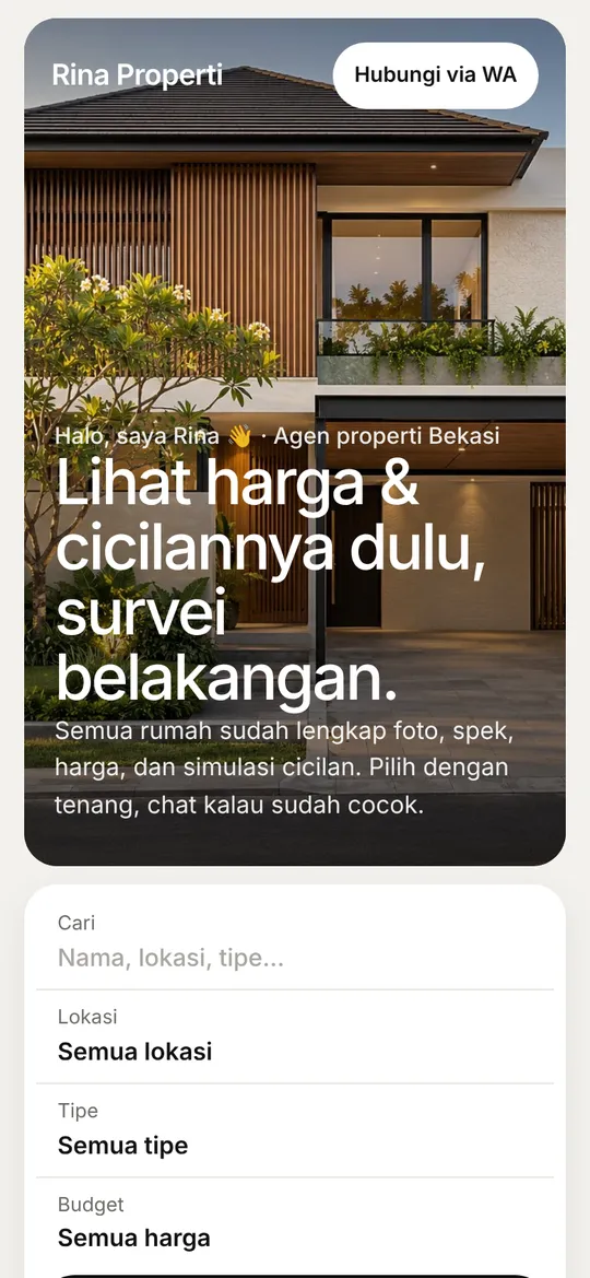 Tampilan HP template Sorot